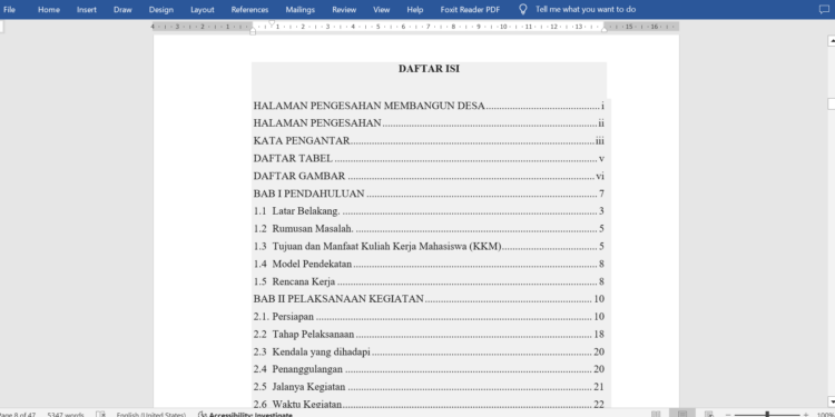 3 Cara Membuat Titik-Titik Daftar Isi Secara Otomatis