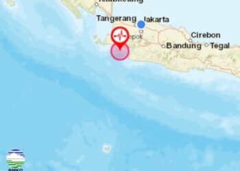 Gempa bumi dengan magnitudo 5,7 melanda Banten dan sekitarnya