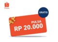 Pulsa gratis 20k dari Shopee