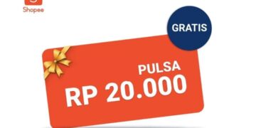 Pulsa gratis 20k dari Shopee