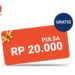 Pulsa gratis 20k dari Shopee